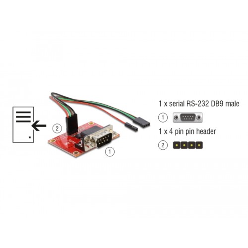 Delock Adapter Raspberry Pi GPIO Pin Header  Serial RS-232