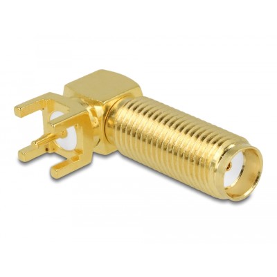 Delock SMA Jack 90° PCB Thread length 16 mm