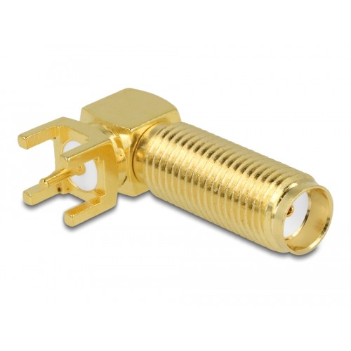 Delock SMA Jack 90° PCB Thread length 16 mm