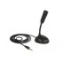 Delock Condenser Microphone Omni-Directional for Smartphone / Tablet with gooseneck 3.5 mm 4 pin stereo jack male + 3.5 mm stere