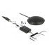 Delock Condenser Table Microphone omnidirectional for conference with 3.5 mm stereo jack male 3 pin