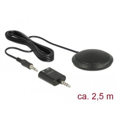 Delock Condenser Table Microphone omnidirectional for conference with 3.5 mm stereo jack male 3 pin 2