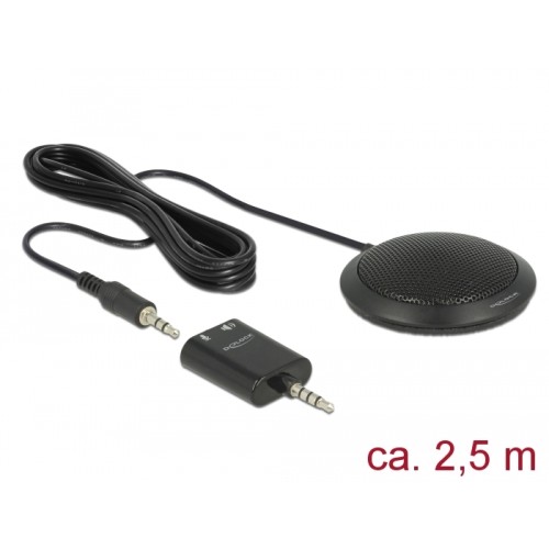 Delock Condenser Table Microphone omnidirectional for conference with 3.5 mm stereo jack male 3 pin