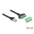 Delock RJ45 Cable Cat.6 plug to Terminal Block Adapter 30 cm 2-part