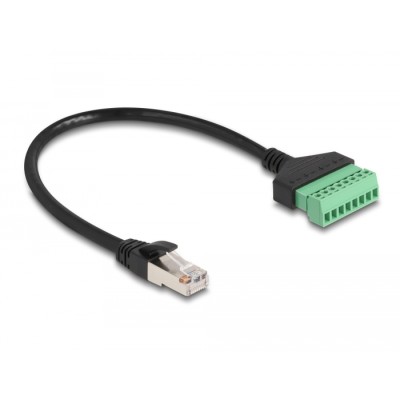 Delock RJ45 Cable Cat.6 plug to Terminal Block Adapter 30 cm 2-part 2