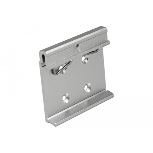 Delock Aluminium Mounting Clip for DIN Rail (4 mounting holes)