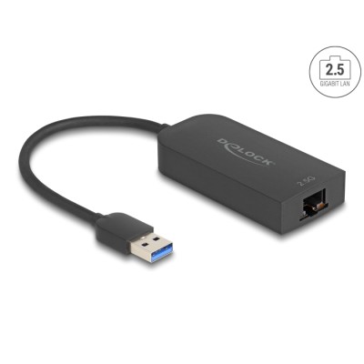 Delock USB Type-A Network Adapter 2.5 Gigabit LAN 1 x RJ45 ASIX