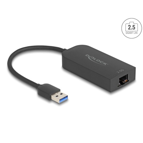 Delock USB Type-A Network Adapter 2.5 Gigabit LAN 1 x RJ45 ASIX