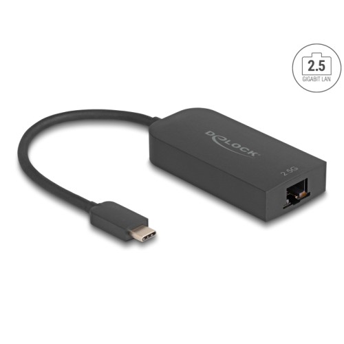 Delock USB Type-C™ Network Adapter 2.5 Gigabit LAN 1 x RJ45 ASIX