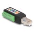 Delock RJ45 plug Cat.5e to Terminal Block Adapter 90° angled