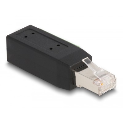 Delock RJ45 plug Cat.5e to Terminal Block Adapter 90° angled 2