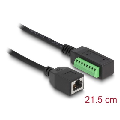 Delock RJ45 Cable Cat.5e jack to Terminal Block Adapter 21.5 cm