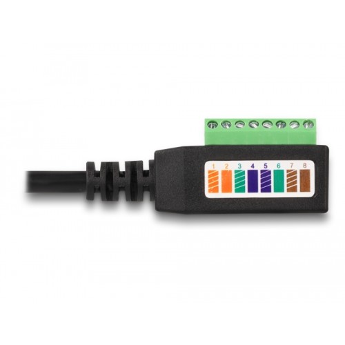 Delock RJ45 Cable Cat.5e jack to Terminal Block Adapter 21.5 cm