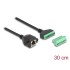 Delock RJ45 Cable Cat.6 female to Terminal Block Adapter for built-in 30 cm 2-part