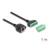 Delock RJ45 Cable Cat.6 female to Terminal Block Adapter for built-in 1 m 2-part