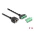 Delock RJ45 Cable Cat.6 female to Terminal Block Adapter for built-in 2 m 2-part