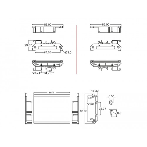 Delock DIN Rail Side Panel for Board Holder 4 pieces