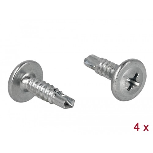 Delock DIN Rail Stainless Steel with End Stop for Wall Mounting