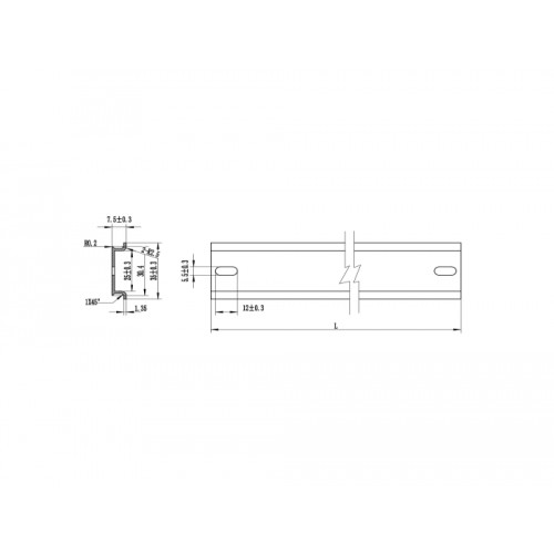 Delock DIN Rail 35 x 7.5 mm (100 cm) Aluminium