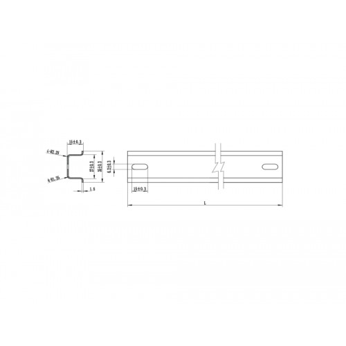 Delock DIN Rail 35 x 15 mm (25 cm) Aluminium