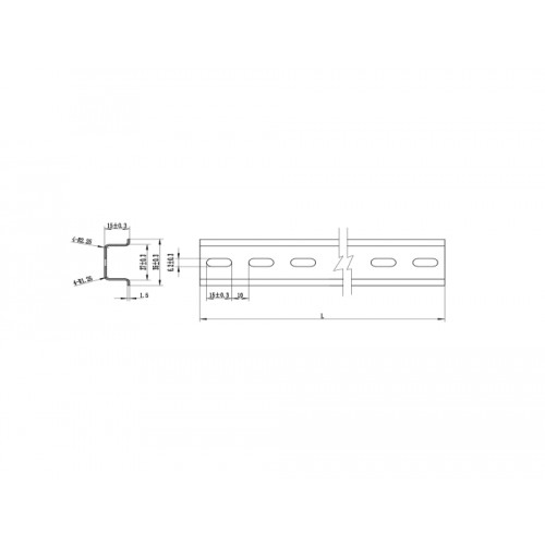 Delock DIN Rail 35 x 15 mm (25 cm) Aluminium