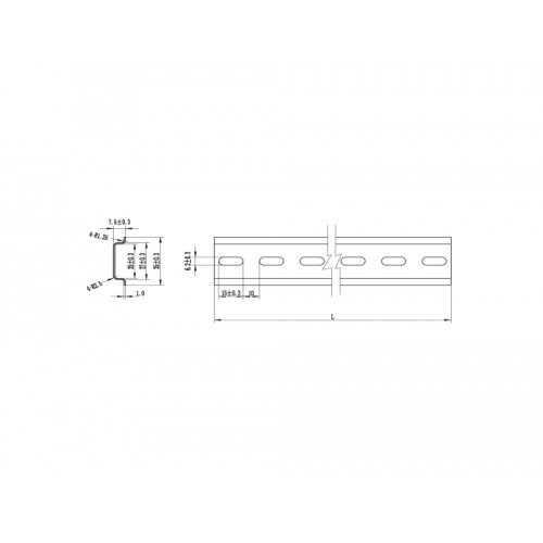 Delock DIN Rail 35 x 7.5 mm (10") Steel