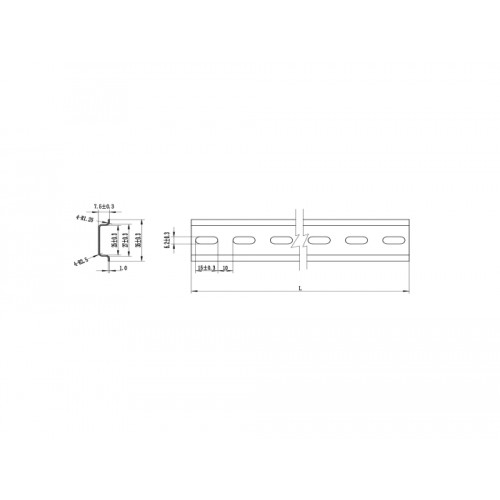 Delock DIN Rail 35 x 7.5 mm (100 cm) Steel