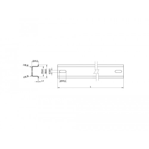 Delock DIN Rail 35 x 15 mm (25 cm) Steel