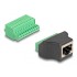 Delock RJ50 female to Terminal Block Adapter with push-button