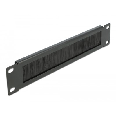 Delock 10″ Cable Management Brush Strip 1U black