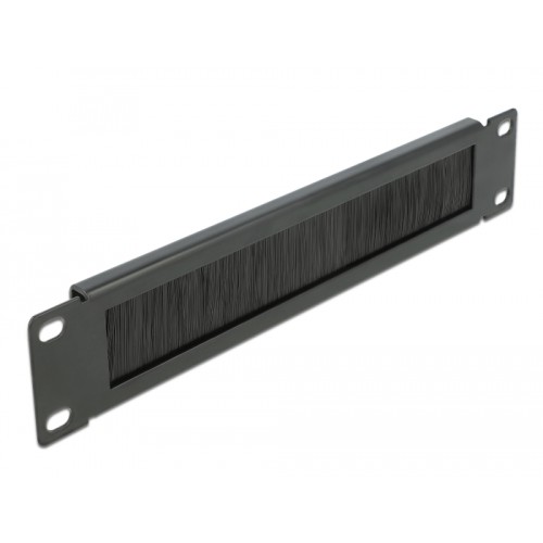 Delock 10″ Cable Management Brush Strip 1U black