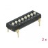 Delock DIP switch Tri-State 8-digit 2.54 mm pitch THT vertical black 2 pieces
