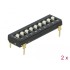 Delock DIP switch Tri-State 9-digit 2.54 mm pitch THT vertical black 2 pieces