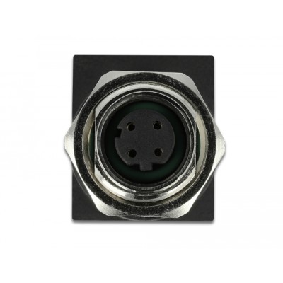 Delock Network Adapter M12 4 pin D-coded female to RJ45 jack 2
