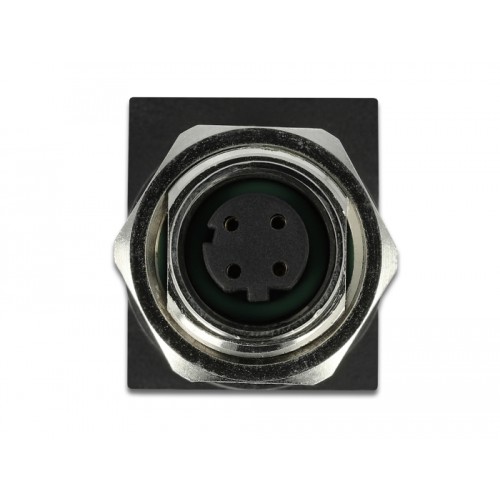 Delock Network Adapter M12 4 pin D-coded female to RJ45 jack