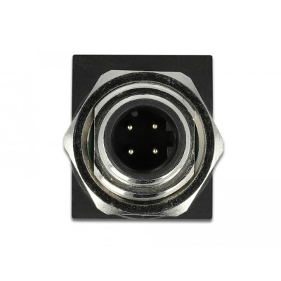 Delock Network Adapter M12 4 pin D-coded male to RJ45 jack 2