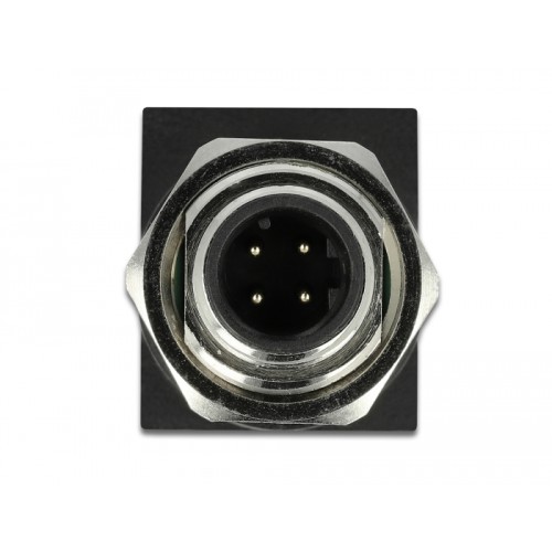 Delock Network Adapter M12 4 pin D-coded male to RJ45 jack