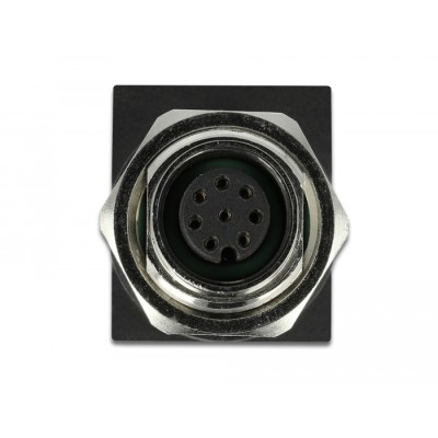 Delock Network Adapter M12 8 pin A-coded female to RJ45 jack 2