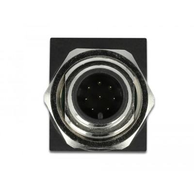 Delock Network Adapter M12 8 pin A-coded male to RJ45 jack 2