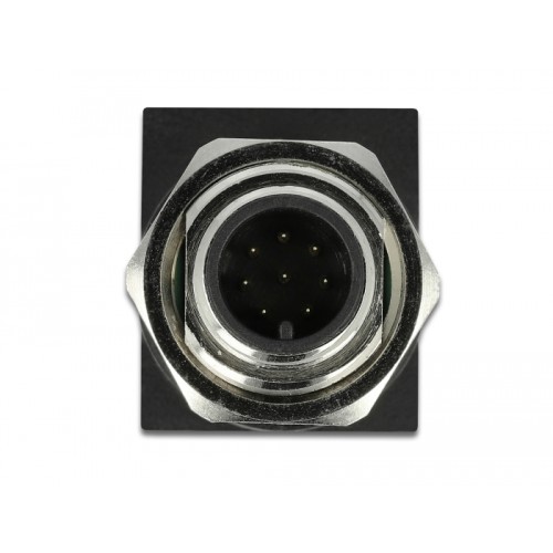 Delock Network Adapter M12 8 pin A-coded male to RJ45 jack