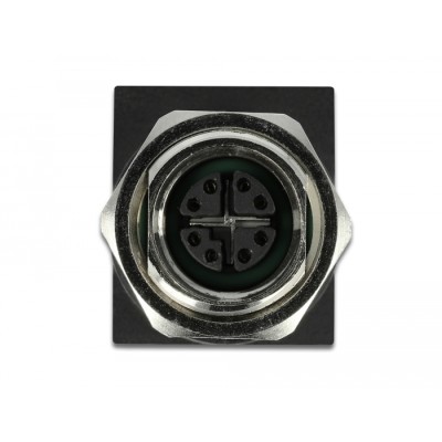 Delock Network Adapter M12 8 pin X-coded female to RJ45 jack 2