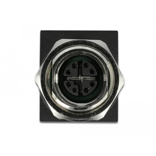 Delock Network Adapter M12 8 pin X-coded female to RJ45 jack