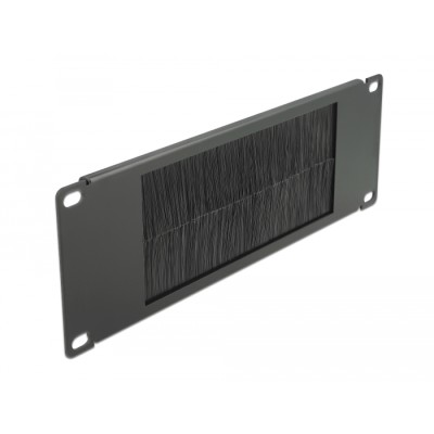 Delock 10″ Cable Management Brush Strip 2U black