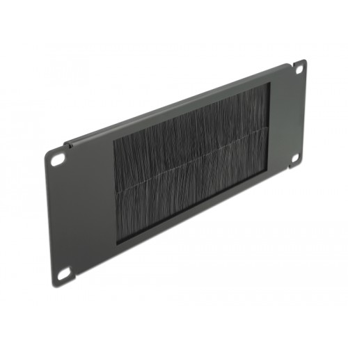 Delock 10″ Cable Management Brush Strip 2U black