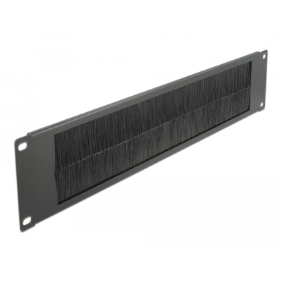 Delock 19″ Cable Management Brush Strip 2U black