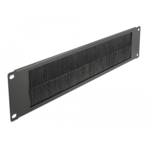 Delock 19″ Cable Management Brush Strip 2U black