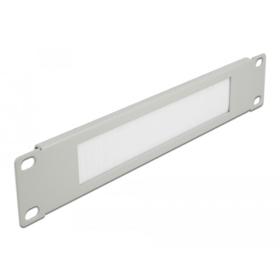 Delock 10″ Cable Management Brush Strip 1U grey