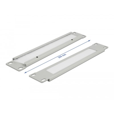 Delock 10″ Cable Management Brush Strip 1U grey 2