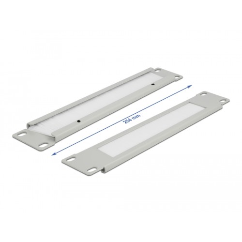 Delock 10″ Cable Management Brush Strip 1U grey