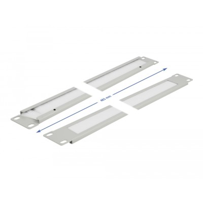 19″ Cable Management Brush Strip 1U grey 2